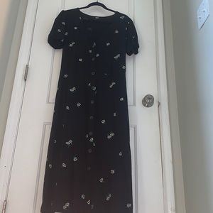 Old Navy Button Down V Neck Midi Dress